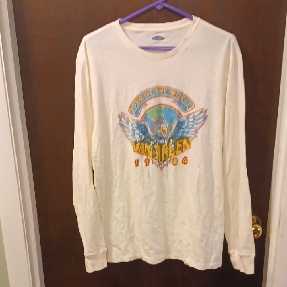 Van Halen Tour Of The World 1984 Old Navy Long Sleeve Tee Size Medium